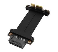Jectse PCIE 4.0 GPU Riser Cable, Adaptateur de Port D'extension Haute Vitesse 180 °, pour Firewire, USB, Carte Son B, Carte de Démarrage sans Disque de 2,5 G, Télécommande, Carte SSD (5 cm)
