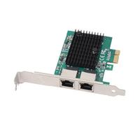 Jectse PCIe Gigabit Network Card Dual Port RTL8125B 2,5 G High -Speed -Ethernet Adaptateur pour PC de Bureau, Installation Simple pour 7 8 10 11, Plug and Play