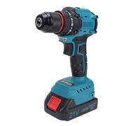 Jectse Perceuse Li-Ion sans Balais, Perceuse électrique sans Fil avec Mandrin sans clé 3/8" et Lumière LED, Torsion 55N 25 + 1 Réglages, 2 Vitesses pour Perçage du Béton et Charnière (Prise UE)