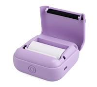 Jectse Petite Imprimante Thermique Portable BT, Imprimante de Poche, Utilise du Papier Thermique 57x30mm pour Les Factures, Photos, Mémos, Mauvaises Questions (Purple)