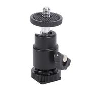 Jectse Petite Rotule, Support de Caméra en Alliage D'aluminium avec Vis 1/4" et Griffe Porte-Accessoires, pour Flash LED et Accessoires pour Appareils Photo Numériques