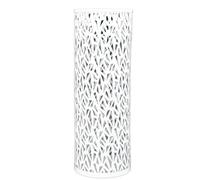Jectse Porte-parapluie Rond en Métal, Conception Creuse, Savoir-faire Haut de Gamme, Conception Compacte, Utilitaire Multifonctionnel, pour Entrée, Bureau (WHITE)