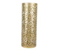 Jectse Porte-parapluie Rond en Métal, Conception Creuse, Savoir-faire Haut de Gamme, Conception Compacte, Utilitaire Multifonctionnel, pour Entrée, Bureau (GOLD)