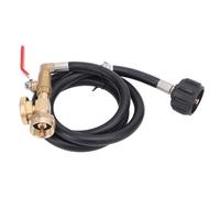 Jectse Prime 4 -fuß -GA de Recharge du Tuyau D'adaptateur avec Soupape de Contrôle pour Le Troupeau de Camp et Le Barbecue BBQ Grill QCC1 QCC1 Type1 Conteneur à Gaz RECHET