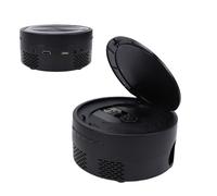 Jectse Projecteur DVD avec Lecteur DVD intégré, Projecteur de Cinéma Maison HD 1080P Portable, Objectif à Mise au Point Courte pour écran de 20 à 100 Pouces, avec Deux Haut-parleurs (Prise UE)