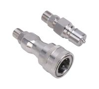 Jectse Raccord Hydraulique Rapide M14 vers, en Acier Inoxydable pour AGT | Adaptateur de tuyau hydraulique pour pelle avec joint étanche, connecteur de remplacement pour machines compactes, ensemble