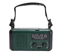 Jectse Radio d'urgence de la Manivelle 10000mah Hand Crank, Radio Météo NOAA/AM/FM, Batterie Rechargeable, Lampe de Poche et la Lumière de Lecture, Compass pour Les Urgences