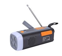 Jectse Radio d'urgence, Radio Météo Portable AM FM SW NOAA avec 5.0, Affichage LED, Batterie 4500 MAh, Chargement à Manivelle Solaire, Lampe de Poche de Camping, Alarme SOS