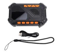 Jectse Radio Météo Solaire d'urgence à Manivelle, avec Lampe de Poche LED AM/FM NOAA, Lampe de Lecture LED, Batterie Externe 4000 MAh pour Le Camping, Urgence (Black)