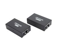 Jectse Rallonge USB, USB 2.0 Haute Vitesse sur Ethernet Cat5e Cat6 Cat7 jusqu'à 120 M, Prend en Charge les Systèmes, Clavier, Souris, Webcam, Plug (Réglementation européenne)