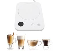 Jectse Réchauffeur de Tasse électrique, Grand Panneau de Chauffage, Arrêt Automatique, Minuterie Réglable, 40 55 65 85 ℃ Paramètres de Température, pour Dortoir du Bureau à (Plug UE 220V)