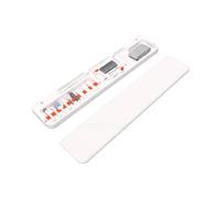 Jectse Repose-Poignet pour Clavier avec Kit de Nettoyage Magnétique, 18 Pièces, Support de Poignet Ergonomique Antidérapant pour la Frappe et les Jeux (WHITE)