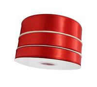 Jectse Ruban de Satin Rouge de Couleur Vive, Longueur de 99,5 M, Ruban d'Arylage en Polyester pour Décoration, Bricolage
