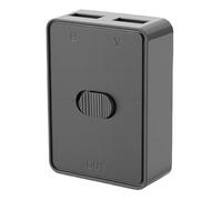 Jectse Sélecteur de Commutateur USB 2.0, Commutateur USB 2 en 1 Sortie Plug and Play pour Imprimante, Clavier, Souris, Scanner, avec Transfert Haute Vitesse 45 Mo/s, pour Wins pour OS X