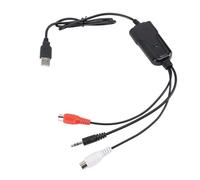 Jectse Son USB, Taux D'échantillonnage élevé 3,5 Mm et Interface AV, Convertisseur de Cassette en MP3, avec Logiciel D'édition Professionnel Audacity, pour 2000 Vista 7 8 10 11