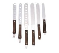 Jectse Spatule à Glaçage Droite en Acier Inoxydable, 8 Pouces, 10 Pouces, Poignée Ergonomique, Lame Flexible, étalement, Mélange, Ensemble de 3 Pièces pour Gâteau, Dessert, et Pizza