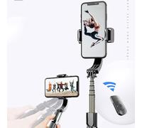 Jectse Stabilisateur de Téléphone Mobile Stabilisant Intelligent Commutation en Aluminium Balance Téléphonique en Alliage pour la Vidéo Selfie, avec Un Trépied caché pour Le Sport -Anti Shake (Noir