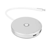 Jectse Station d'accueil TV pour 2 Personnes, Station d'accueil Portable avec Port USB 3.0, Interface Multimédia HD, Sortie 2,0 A, Port de Charge PD 100 W, pour Personnes, OLED