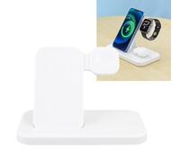 Jectse Station de Recharge sans Fil 15W pour 2 Téléphones, Montre, écouteurs, 4 en 1 Poldable de Support de Téléphone Pliable Non Glissant pour Voyager, Travailler, Usage Quotidien
