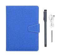 Jectse Stylo Numérique Intelligent 3 en 1, Ensemble de Carnets A5, Synchronisation en Temps Réel pour la Numérisation, Kit D'écriture Intelligent BT 5.0 Paper, Conversion en Texte, (Motif de lin bleu)