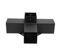 Jectse Support de Tonnelle galvanisé, Support de Poteau Entièrement soudé avec Revêtement en Poudre pour Poteau en Bois de Pergola, en Métal Robuste pour de Structure de Tonnelle Extérieure (4 voies)