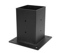Jectse Support de Tonnelle galvanisé, Support de Poteau Entièrement soudé avec Revêtement en Poudre pour Poteau en Bois de Pergola, en Métal Robuste pour de Structure de Tonnelle Extérieure (Droit)