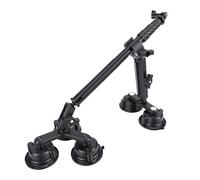 Jectse Support de Voiture pour Caméra d'action, Ventouse Rotative à 360° avec Rallonge Télescopique de 1,1 M et Vis /4", pour Caméras d'action X5 X4 X3 X2 Ace Ace Pro One RS ACT6 5Pro