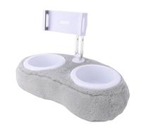 Jectse Support d'oreiller pour Tablette, Léger et Portable avec Extensible Rotatif à 360° pour Lire, Regarder, Travailler dans Un Lit, Un canapé, Une Voiture (Double Bol Gris Clair (4-13 Pouces))