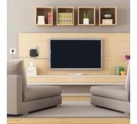 Jectse Support Mural TV Support de Base Compatible pour Téléviseur, Dissipation Parfaite de la Chaleur pour Boîtier TV, Facile à Installer pour Décodeur et Télécommande, pour Mur de Maison/Noir/4,72