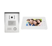 Jectse Système d' Vidéo Filaire, Kit d' Vidéo 7 Pouces, écran coloré TFT étanche 100 à 240V pour Villa (Prise UE)