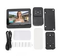 Jectse Système de Sonnette Vidéo avec écran 4.3 Pouces, Objectif 1080P HD 70 °, Voix Bidirectionnelle, Nocturne, sans Fil IP65 étanche pour