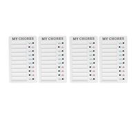 Jectse Tableau de Checklist 4 Pièces Réutilisable DIY Graphique de