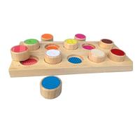Jectse Tableau Tactile à Mémoire en Bois, Jeu de Mémoire Sensorielle éducatif, Améliore les Compétences de des Enfants D'âge Préscolaire, Matériau en Bois et en Caoutchouc