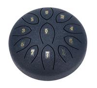 Jectse Tambour de Pluie 6 Pouces 11 Tons Hand Pan Drum en Acier au (BLUE) | Tambour de langue avec maillets, support, manchons pour doigts, pour jardin, yoga, méditation