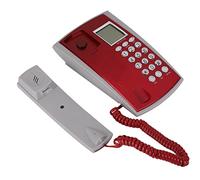 Jectse Téléphone du Commerce Extérieur Anglais avec Une Ligne Britannique, Compacte et Léger, Appelant -id pour Une Utilisation Confortable, adapté au Salon (Rouge)