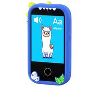 Jectse Téléphone Intelligent pour Enfants, Téléphone Intelligent pour Enfants à écran Tactile de 2,8 Pouces, Lecteur de Jeux de Puzzle, Appareil Multifonction, Cadeaux d'anniversaire de (Blue)