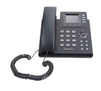Jectse Téléphone SIP, 4 Comptes SIP, écran LCD Couleur de 2,4 Pouces, Téléphone de Bureau VoIP avec Deux Ports Ethernet pour Le Bureau (Prise UE)