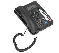 Jectse Téléphone Standard cordé C199 avec L'appelant -id Prise en Charge Fixe Fonction de Commutation de la Mutation Facile pour Le Domicile et Le Bureau Noir