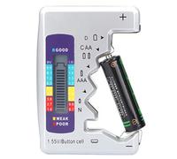 Jectse Testeur de batterie, testeur de batterie numérique 90 mm x 60 mm, testeur de batterie universel durable, test facile pour piles bouton 1,55 V N AA AAA 9 V.