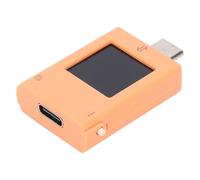 Jectse Testeur de Puissance USB C, Testeur de Tension et de Courant, Voltmètre, écran Couleur et Enregistrement de Données Maximum, pour Chargeurs, Téléphones, Ordinateurs Portables (B10 Orange)