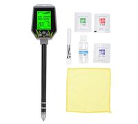 Jectse Testeur Numérique de PH et d'humidité du Sol, 6 en 1, pour Mesurer Le PH, l'humidité de L'air, la Température et la luminosité, pour Plantes Aquatiques de Jardin