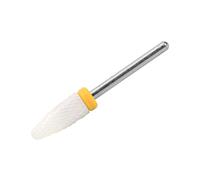 Jectse Tête de Meulage en Céramique, Foret à Ongles XF à Boîte Jaune, Pièces d'accessoires de Rechange pour Rectifieuse électrique, Tête de Meulage en Forme de de Maïs pour Meuleuse électrique