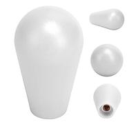 Jectse Tête Sphérique de Joystick, Poignée Supérieure à Bascule de Jeu Ovale de Style Américain avec Interface M6 pour Contrôleur de Console de Jeu, Accessoire de en Matériau ABS (WHITE)