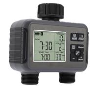 Jectse Timer des Eaux à 2 Zones pour Le Jardin en Plein Air, écran LCD Affichage Automatique de la Minuterie D'irrigation, 1 X unité Principale 5 X Accessoires