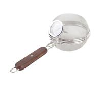 Jectse Torréfacteur de Grains de café en Acier Inoxydable avec Thermomètre, Outil de Torréfaction Robuste pour Cuisinières à Gaz, Randonnée et Voyage D'affaires, 1 Ensemble