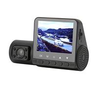 Jectse Trois Chemins Triple Car Camera 1080p Dash Enregistreur Vidéo avec Enregistrement de Boucle G-Sensor pour la Nuit. Matériel de Conduite: ABS, Couleur: Noir