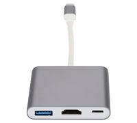 Jectse Type Multifonction -c Hub sur Une Station d'accueil avec Prise en Charge de la Résolution 4K, Protocole de Chargement PD et Transmission Vidéo, pour Connecter des Ordinateurs avec Un (Grey)
