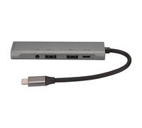 Jectse USB C HUB 4K HD HD Interface Multimedia Sortie Pd Charge Rapide Type C Station d'accueil pour Pro, Alliage D'ALUMINUM