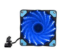 Jectse Ventilateur de Châssis Computer Cool PC Accessoire Streamer LED coloré 12 Cm, Ventilateur de Style à 3 Fils pour Sation Thermique Rapide (15 bleu clair)