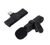 Jectse Wireless Lavalier -Revers -Microphone Longue Durée de Vie de Batterie Type C Pince C/Support pour Les Appareils à L'extérieur